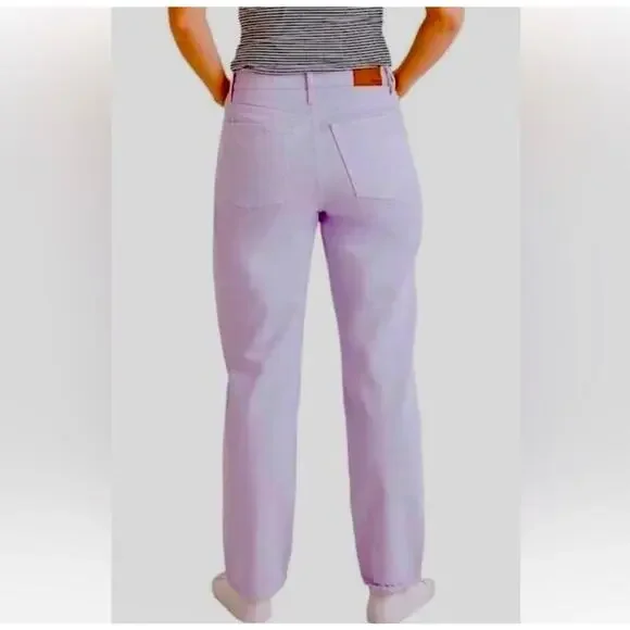 Madewell Stove Pipe High Rise Straight Leg Jeans Size 27 NWT Purple - Picture 4 of 10
